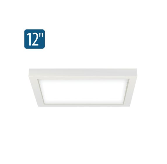 12" LumenPad Square LED Downlight Surface Mount 2000lm (22W)