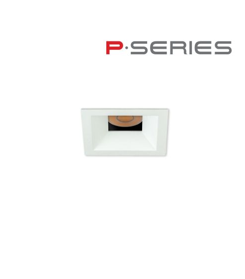 1.5" P-Series Micro Recessed LED, Square Aperture Flanged Downlight, 500LM-1000LM (6W-12W) 