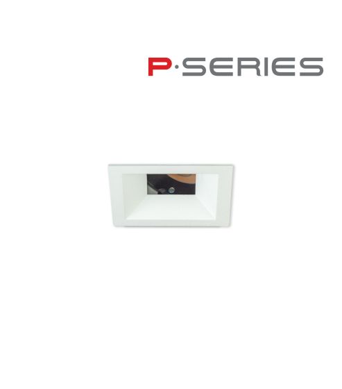 1.5" P-Series Micro Recessed LED, Square Aperture Flanged Adjustable, 500LM-1000LM (6W-12W) 