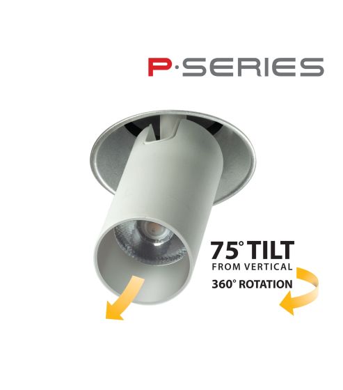 2.5" Recessed LED Adjustable Pull Down, Round Flangeless, 550lm (7W)