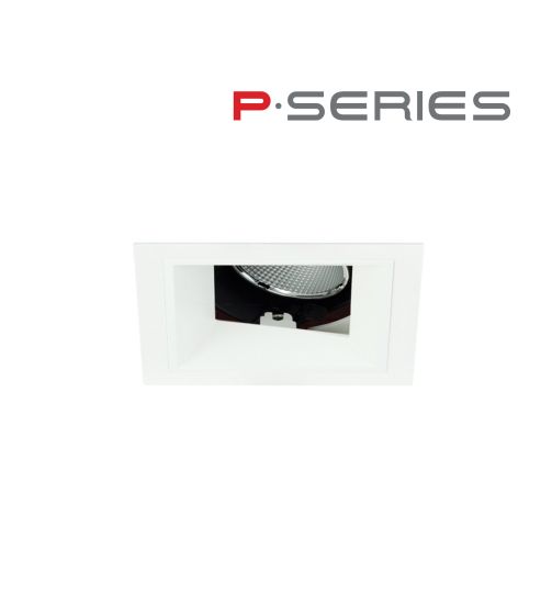 2.5" Recessed LED Square Flanged, 1000LM - 2400LM (15W-30W) 25° Adjustable Accent