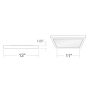 12" LumenPad Square LED Downlight Surface Mount 2000lm (22W)