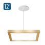 12" LumenPad Square LED Downlight Pendant Mount 2000LM (22W)