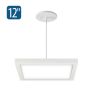 12" LumenPad Square LED Downlight Pendant Mount 2000LM (22W)