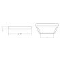 7" LumenPad Square LED Downlight Surface Mount 1300lm (14W)