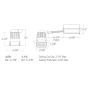 2.5" Recessed LED ZeroDark Wall Wash, Square Flangeless, 750lm/1200lm
