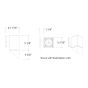 4" Square 1-Direction Wall Mount (IP65) - 1000lm-1500lm (10W-15W)