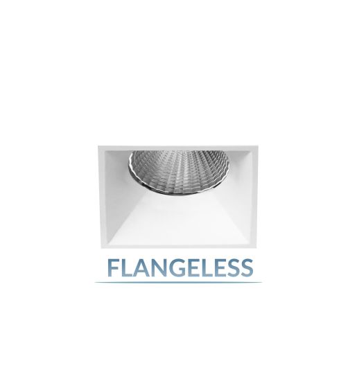 2.5" Shallow Square Flangeless Fixed Downlight
