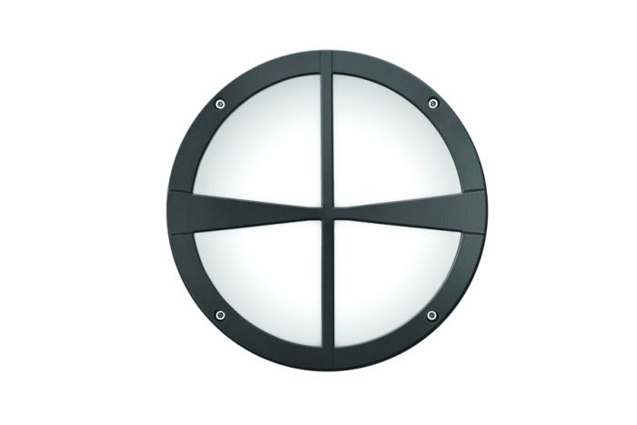 10" Round Decorative Cross Bar Wall Luminaire