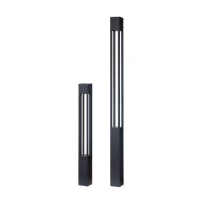 LumenPole Square Bollard & Column 6" Open Frame - 40", 59", 78", 98", and 118" Height, 1100LM - 3000LM (20W-50W)