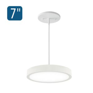 7" LumenPad Round LED Downlight Pendant Mount 1300LM (14W)