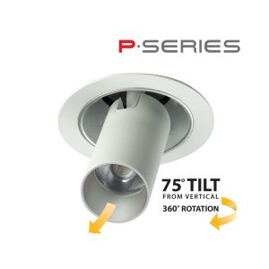 2.5" Recessed LED Adjustable Pull Down, Round Flanged, 550lm (7W)
