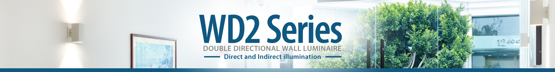 4" SQUARE 2-DIRECTION WALL MOUNT (IP65) - 2 x 1000lm/1500lm (20W-30W)